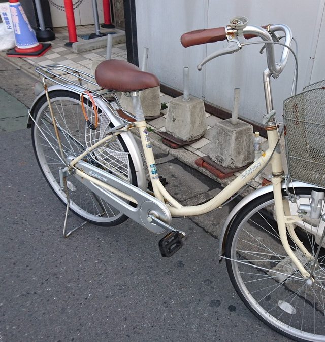 白い自転車
